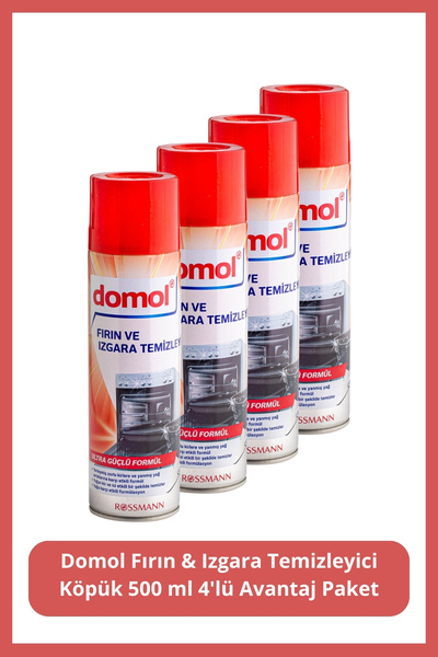 DOMOL Fırın & Izgara Temizleyici Köpük 500 Ml (4 Adet)