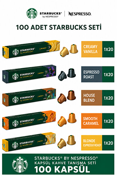 Starbucks Nespresso Uyumlu Kapsül Kahve Tanışma Seti 100 lü