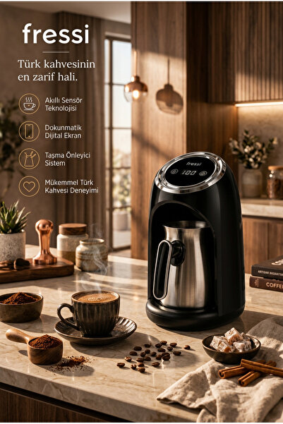 Fressi 4 Fincan Kapasiteli 500W Siyah Türk Kahve Makinesi FR-TK302
