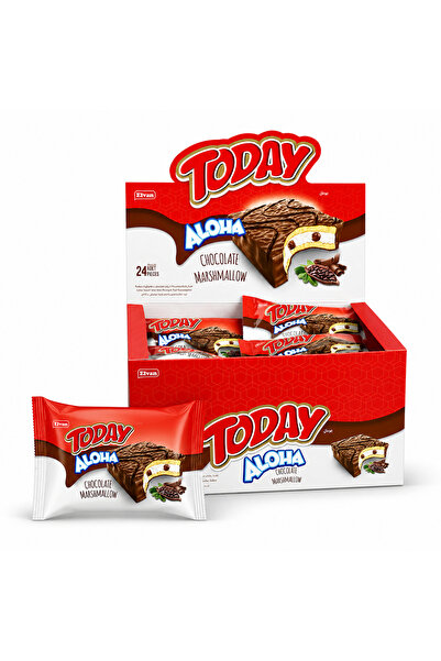 Elvan Aloha Çikolatalı Marshmallowlu 35 Gr. 24 Adet (1 Kutu)