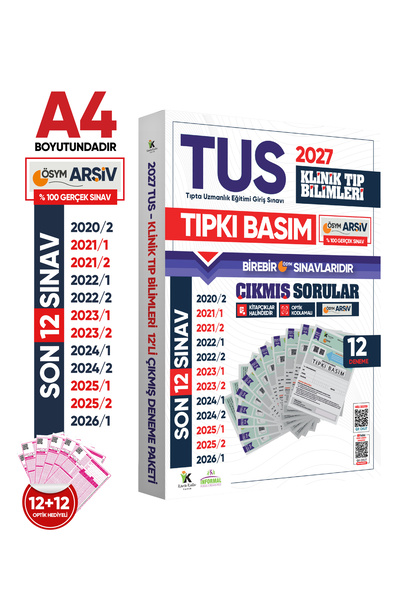 İnformal Yayınları 2027 TUS Klinik Tıp Bilimleri ÖSYM Çıkmış Soru Tıpkı Basım...
