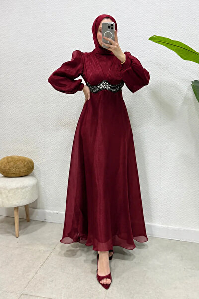 Abiye Diyarı Rochie de seară musulmană din țesătură Mosera Janjan, cu căptușe...