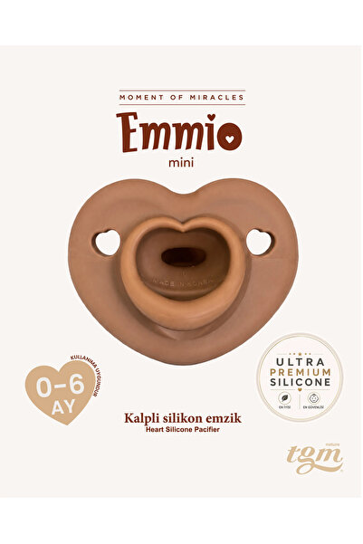 Tgm Baby Emmio Mini Kalpli Silikon Emzik (Maroon)