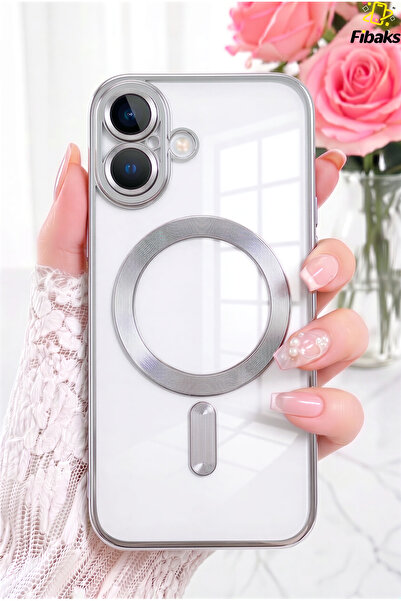 Fibaks iPhone 16 Kılıf Kamera Lens Korumalı Magsafe Şarj Kilifi Şeffaf Renkli...