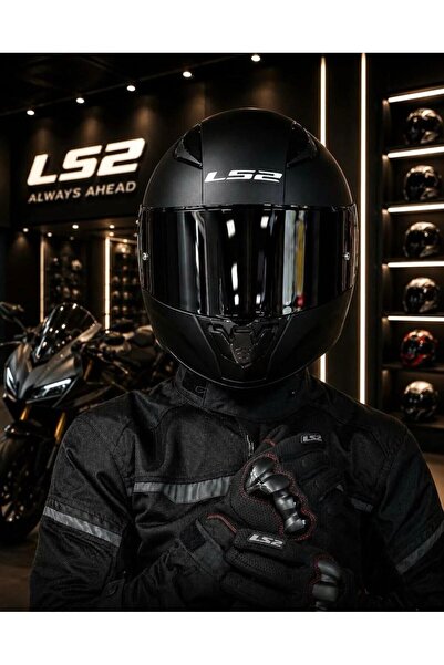 LS2 RAPID 2 RACE MAT SİYAH KASK (Siyah Vizörlü )