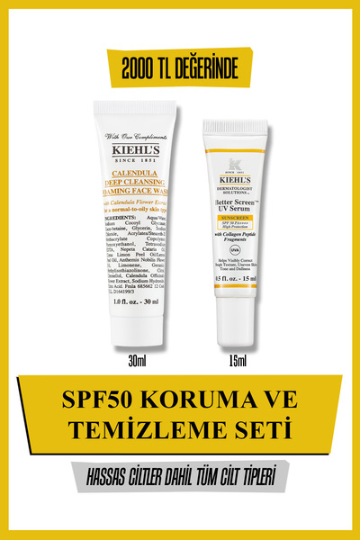 Kiehl's Tüm Cilt Tipleri için SPF50 Güneş Bakım Seti