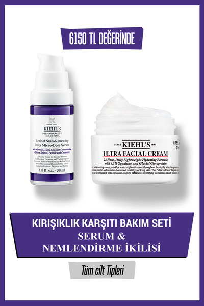 Kiehl's Retinol Serum ve Nemlendirici İkili Set