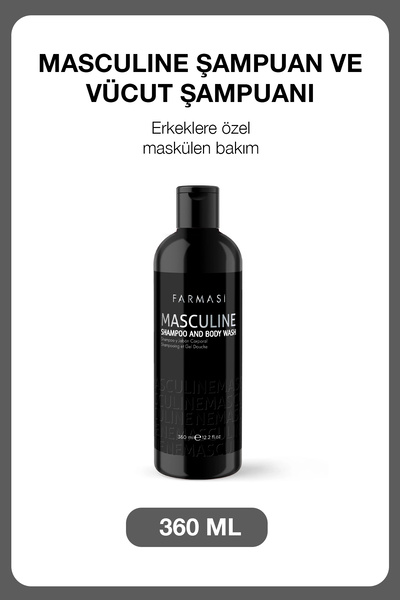 Farmasi Masculine 2'si 1 Arada Saç ve Vücut Şampuanı 360 ml