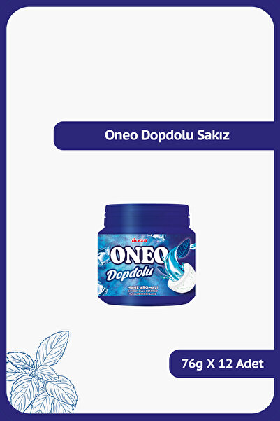 Ülker ONEO Dopdolu Sakız - Nane Aromalı - 76 gram - 12 Adet