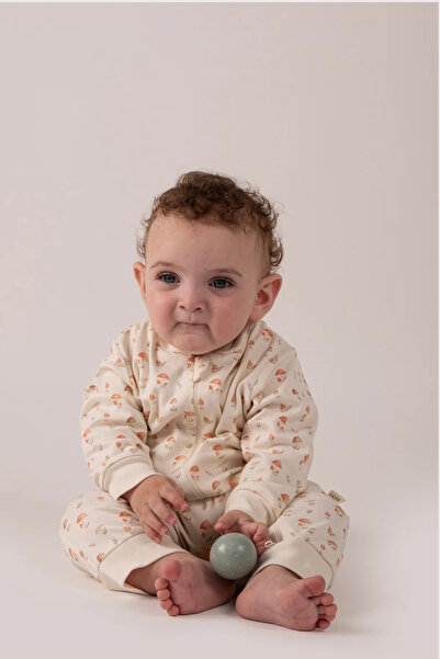 VAUVA Kız Erkek Bebek Tulumu Uzun Kollu Fermuarlı Pijama Tulum Baskılı Uyku T...