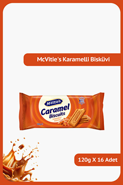 McVities McVitie's Digestive Karamelli Bisküvi - 120 gram - 16 Adet