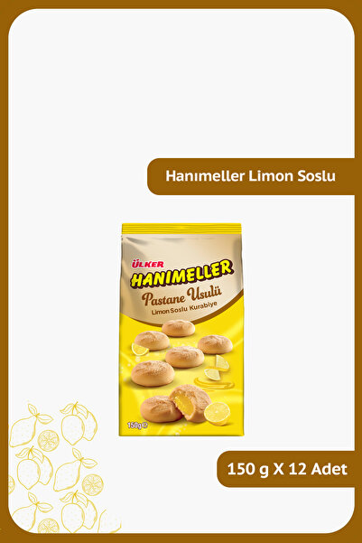 Ülker HANIMELLER Limon Soslu Rulo Kurabiye - 150 gram - 12 Adet