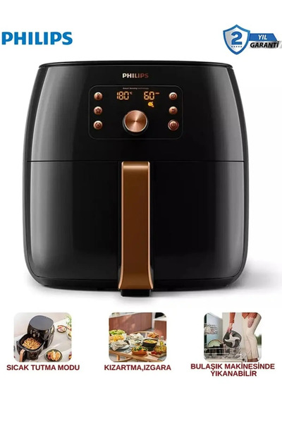 Philips Airfryer Xxl 6 Kişilik 7.3 Lt Yağsız Fritöz - Şık Tasarım - Geniş Hacim