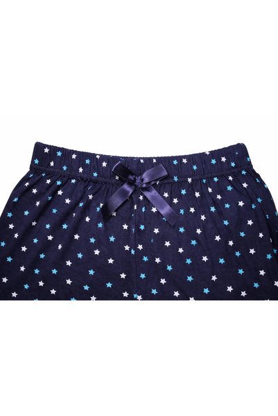 Made By me Yumuşacık Doku Büyük Beden Yıldız Desenli Lacivert Pijama Altı – Esnek Bel, Rahat Kalıp, (1XL-5XL)