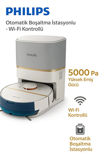 Philips Robot Süpürge,Sarj ,5000 PA SİL SÜPÜR