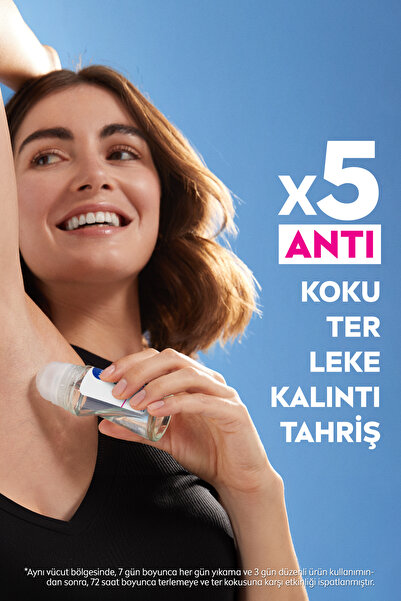 NIVEA Kadın Roll-on Deodorant Black&White Pure 50ml, 72 Saat Anti-perspirant Ter Koruması, Alkolsüz