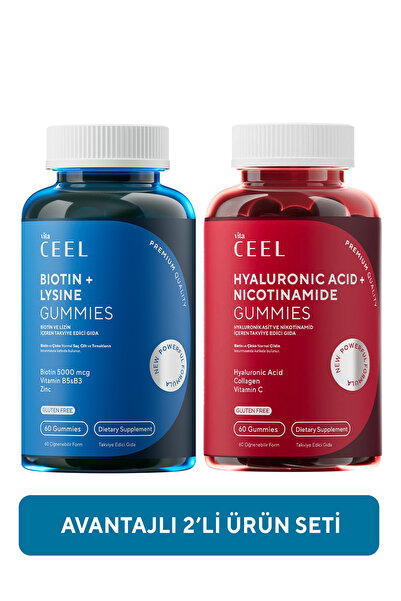VitaCeel 2'li Cilt ve Saç & Tırnak Gummy Çiğnenebilir Vitamin