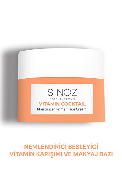 SİNOZ Vitamin Kokteyl-Nemlendirici Besleyici Onarıcı Yüz Kremi (Vitamin C+ B3...