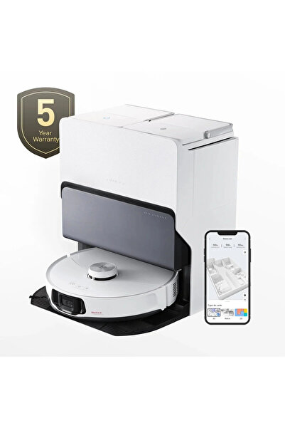 Roborock S8 Max V Ultra 10.000 Pa Ultra Emiş Gücü Otomatik Yıkama, Kurutma Ve...