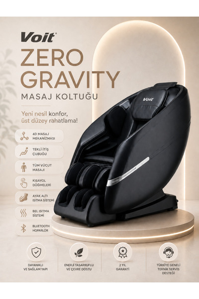 Voit Zero Gravity Masaj Koltuğu 4D Masaj, Sıfır Yerçekimi, Bel Isıtma, Blueto...