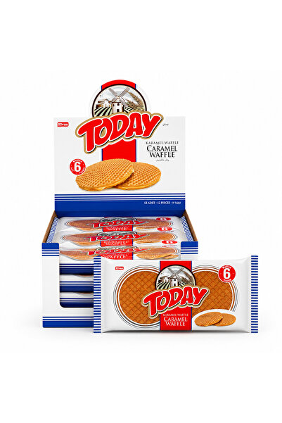 Elvan Today Caramel Waffle 132 Gr. 12 Adet (1 Kutu)