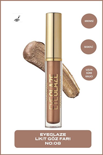 Golden Rose Eye Glaze Liquid Eyeshadow No: 08 Rosy Brown - Mat Likit Far