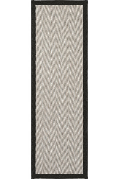 Cool Halı Easy Nunique Bej Siyah Sisal Halı Kaydırmaz Taban Yumuşak Modern An...