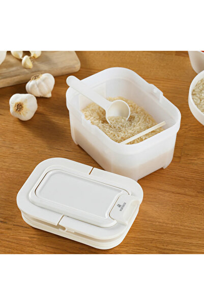 Karaca Spoonsafe Storage Container with Spoon, 500ml, White