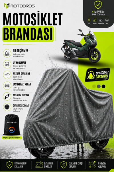 Motobros القماش المشمع للدراجات النارية Honda XADV باللون الرمادي - القماش ال...