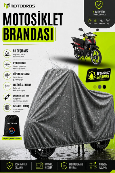 Motobros Mondial 50 Sfc Compatible Motorcycle Tarpaulin (Thickest) Fabric Lif...