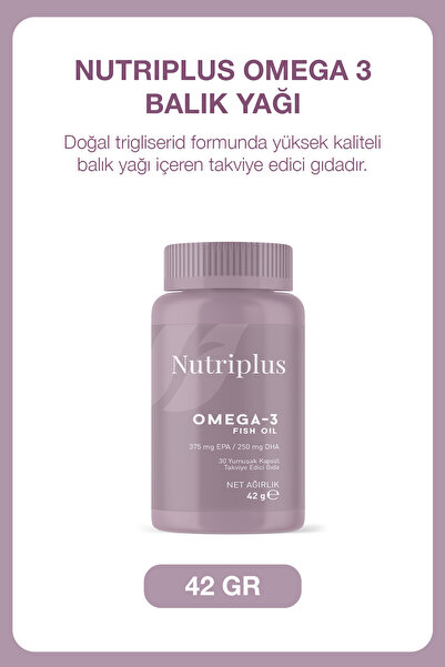 Farmasi Nutriplus Omega 3 Balık Yağı 30 Kapsül | Yüksek Kaliteli EPA DHA Soft...