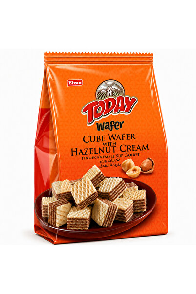 Elvan Today Küp Gofret Fındıklı 200Gr. (1 Paket)