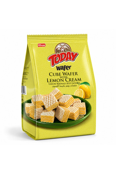 Elvan Today Küp Gofret Limonlu 200Gr. (1 Paket)