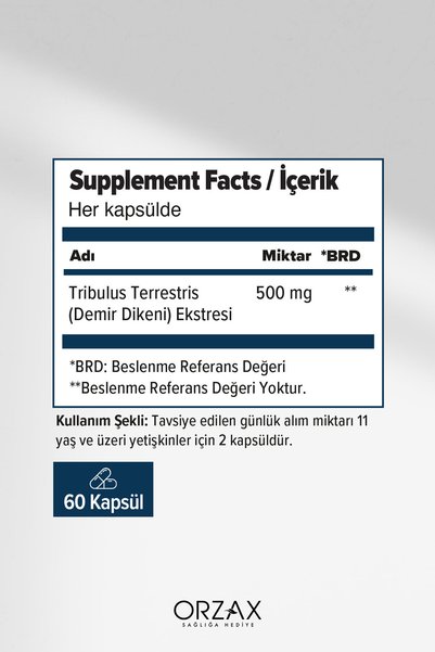 Ocean Tribulus Terrestris Food Supplement 60 Capsules Tablets