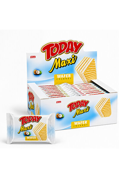 Elvan Today Maxi Hindistan Cevizli Gofret 38 Gr. 24 Adet ( 1 Kutu)