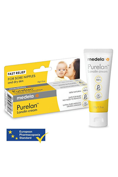 Medela Purelan 37 Gram Lanolin Göğüs Ucu Kremi - Ağrıyan Göğüs Ucu ve Kuru Ci...