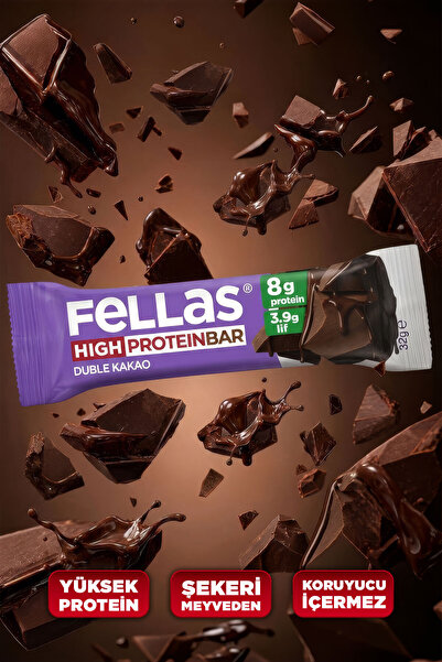 Fellas Protein Bar - Duble Kakaolu (32 g) x 12 Adet