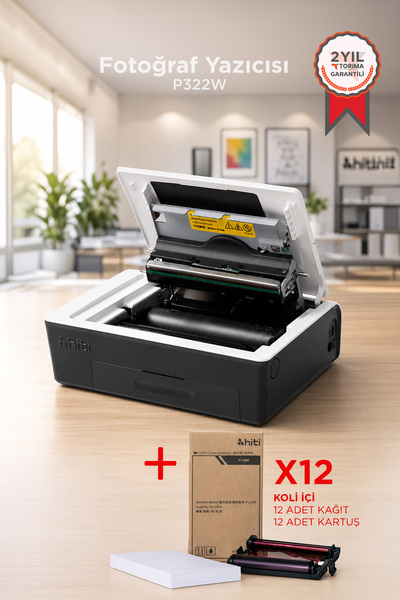 Torima HiTi P322W 4 x 6 Hafif Fotoğraf Yazıcısı Ve 12 Adet Fotoğra Kağıdı