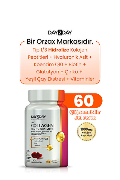 DAY2DAY Collagen Beauty Gummies 60 Çiğnenebilir Jel Form