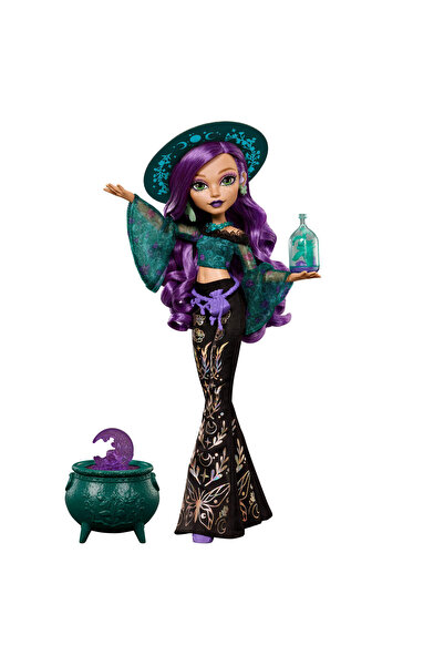 MONSTER HIGH ™ MOONSPELL MAGIC - Willow Thorne bebek, Doğa Cadısı ve aksesuar...