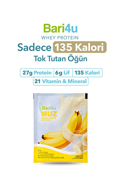 Bari4u Whey Protein Muz Aromalı Tek Şase