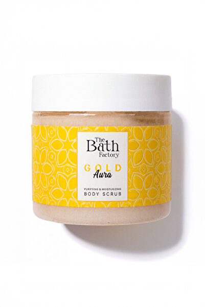 THE BATH FACTORY Moisturizing and purifying gold aura body scrub 300 gr