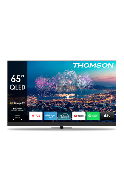 THOMSON 65QG6C14 65 inç 164 Ekran Uydu Alıcılı Google Smart Soundbarlı QLED TV