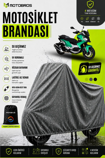 Motobros Peugeot Xp400 Compatible Motorcycle - Thickest and Buckled Fabric