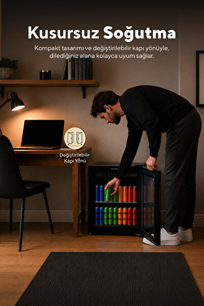 KUMTEL HMB-60 44 L Cam Kapılı Mini Buzdolabı (Minibar)
