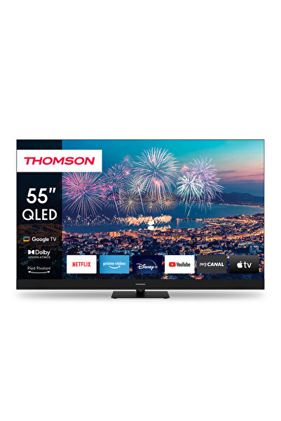 THOMSON 55QG6C14 55 inç 139 Ekran Uydu Alıcılı Ultra HD 4K Google Smart QLED ...