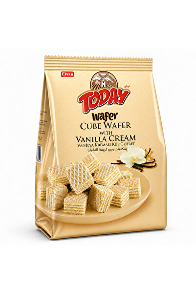 Elvan Today Küp Gofret Vanilyalı 200Gr. ( 1 Paket)