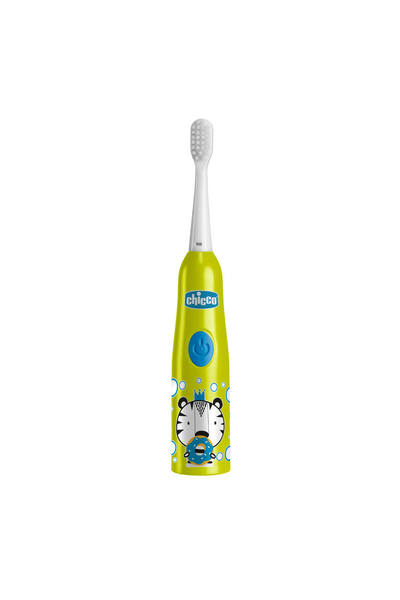 Chicco Çocuklar İçin Pilli Diş Fırçası Kaplan - Yeşil