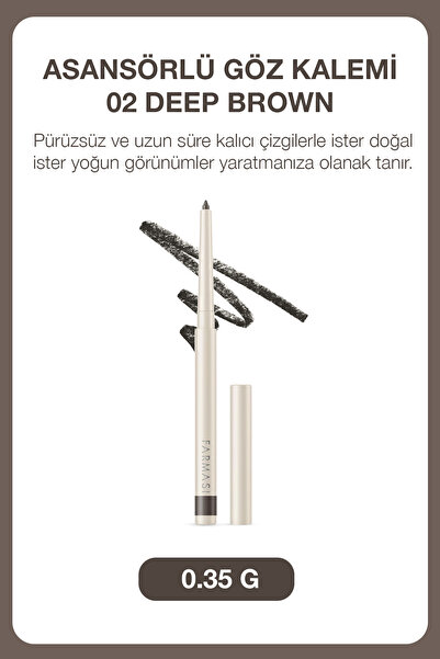 Farmasi Asansörlü Göz Kalemi | 02 Deep Brown