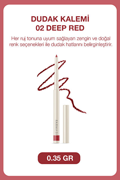Farmasi Asansörlü Dudak Kalemi | 02 Deep Red